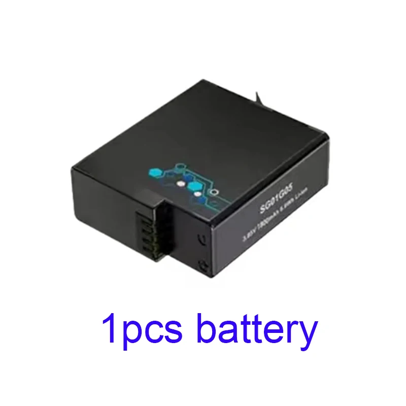 100% 1800 mah egnet for gopro hero 8/7/6/5 sportskamerabatteri + trekanals digital gopro-lader: Grønn
