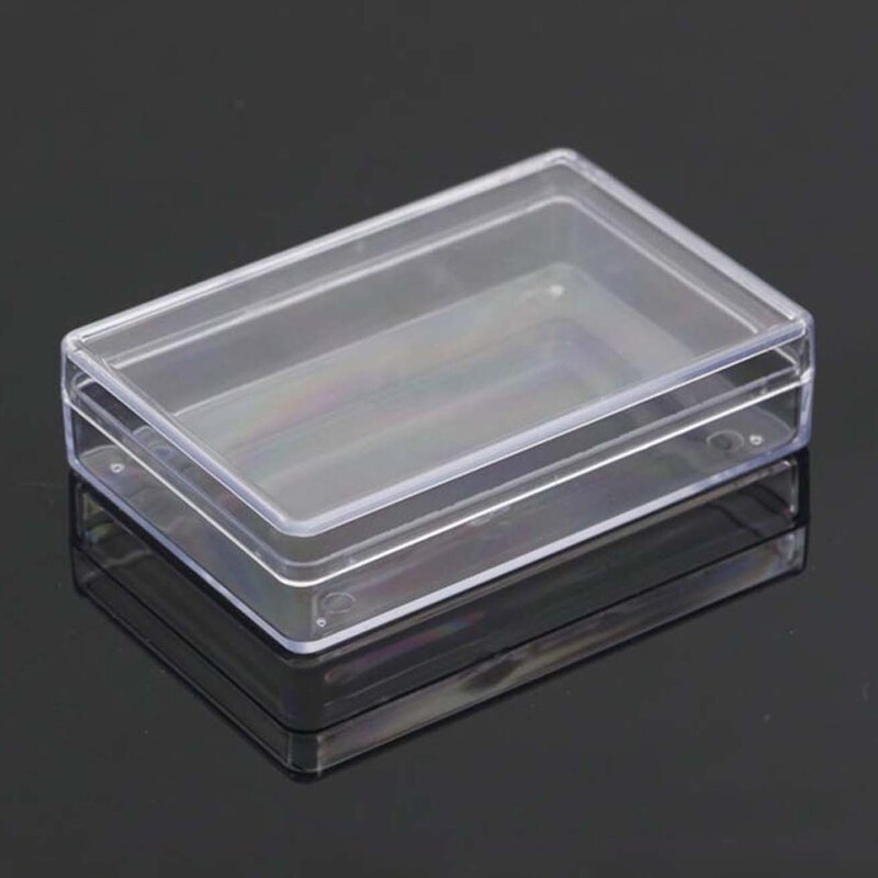 Rektangulær gennemsigtig plast opbevaringskasse spillekortbeholder til klub  l9cd