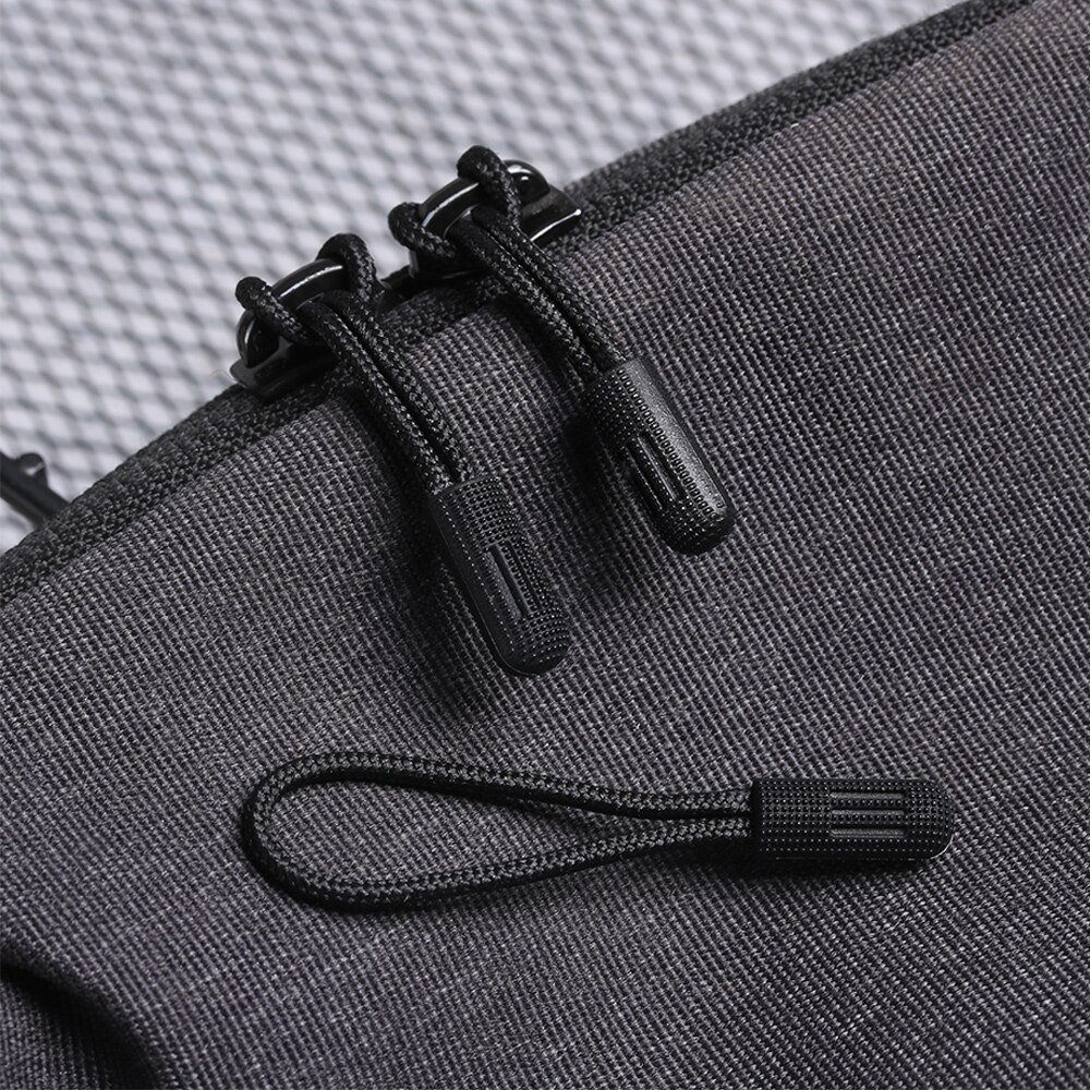 5Pcs/Bag DIY Black Zipper Pull Puller End Fit Rope Tag Fixer Zip Cord Tab Replacement Clip Broken Buckle Travel Bag Backpack