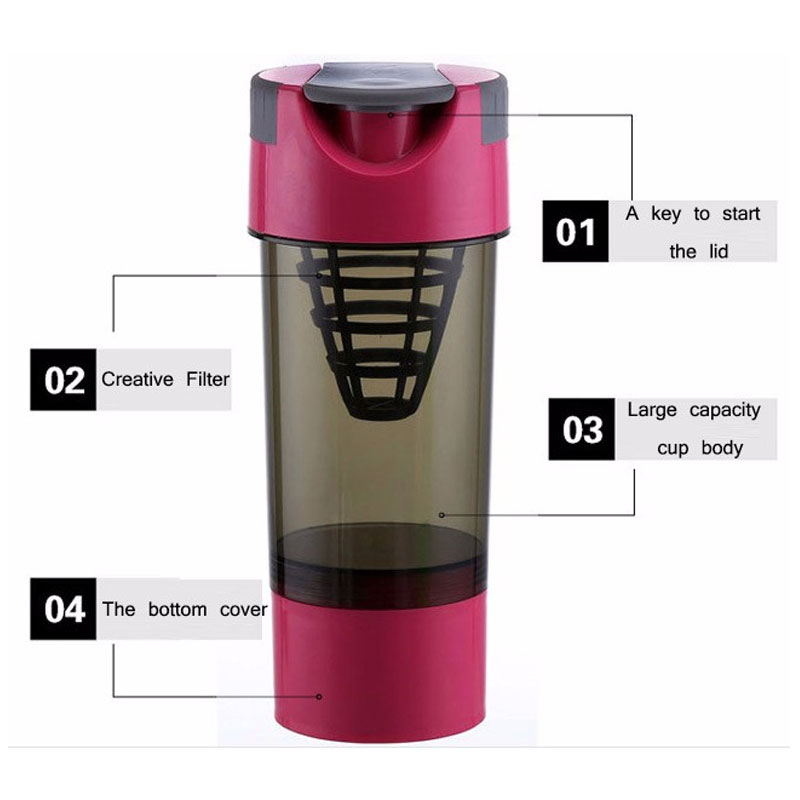 Protein Shaker whey protein powder for fitness gym shaker sports nutrition mixer bottle For Protein Powder water bottle