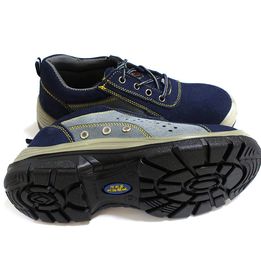 Work Safety Shoes For Men Summer Breathable Boots Working Steel Toe Anti-Smashing Construction