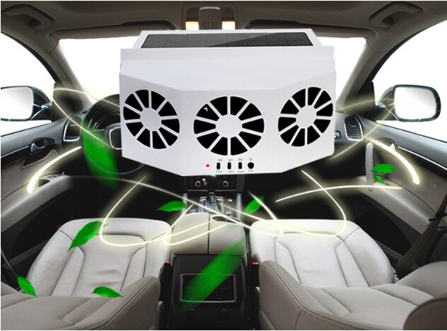 Mini Solar Powered Car Auto Window Air Vent Ventilator Air Conditioner Cool Fan Portable Vehicle Cooler