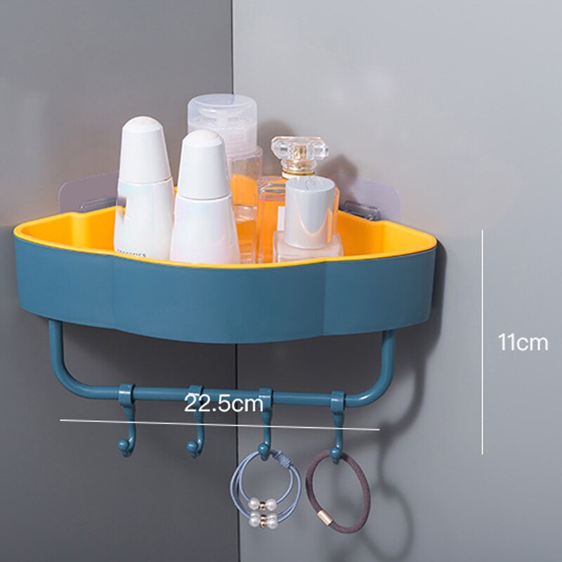 Ücretsiz yumruk duvar köşe banyo rafları raf kanca ile banyo Ücretsiz yumruk duvar köşe banyo rafları raf kanca ile banyo