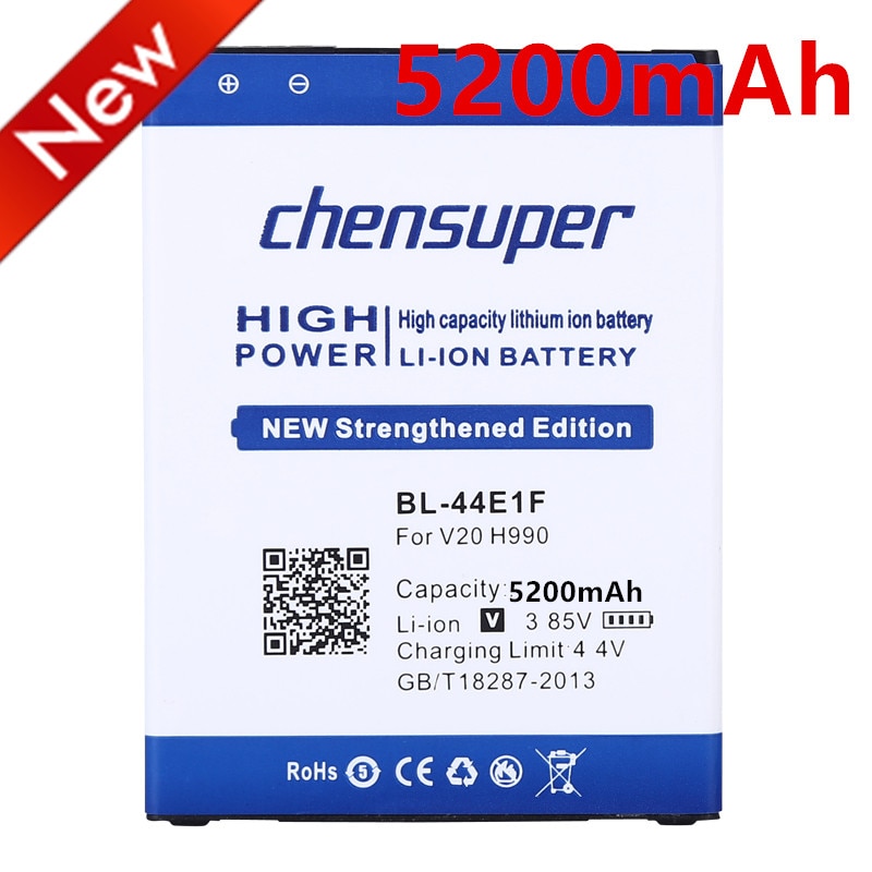 high capacity 5200mAh BL-44E1F BL44E1F Battery for LG V20 VS995 US996 LS997 H990DS H910 H918 Cell Phone Battery