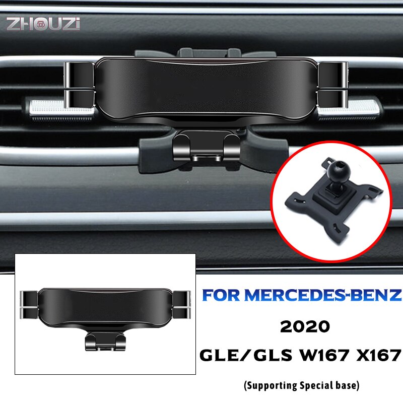 Voor Mercedes Benz W167 X167 Gle Gls Auto Mobiele Telefoon Houder Mounts Stand Gps Zwaartekracht Navigatie Beugel Auto Accessoires: Black