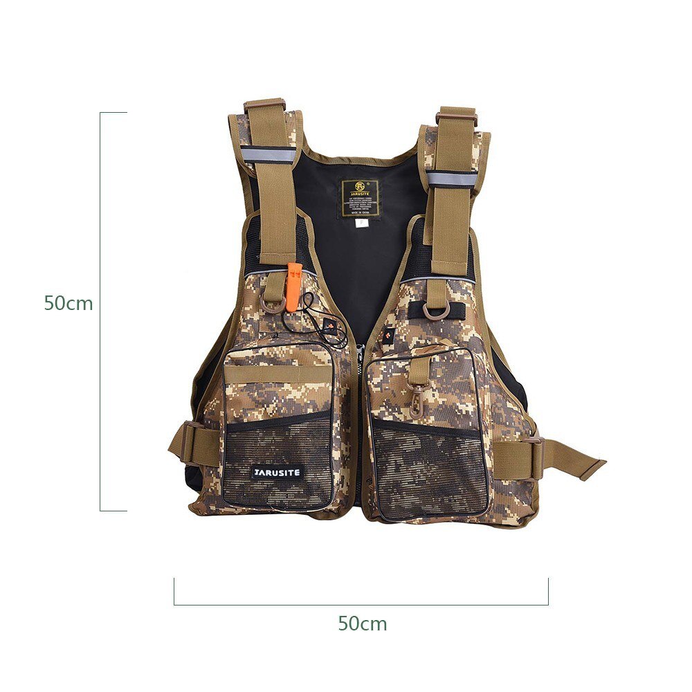 Gilet de pêche en plein air pour adultes, veste de flottaison en bateau avec chapeau de soleil