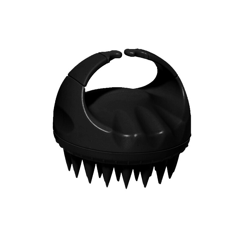 Brosse de lavage des cheveux en Silicone, peigne à main, masseur pour le cuir chevelu, bain, douche, nettoyage des cheveux: Black