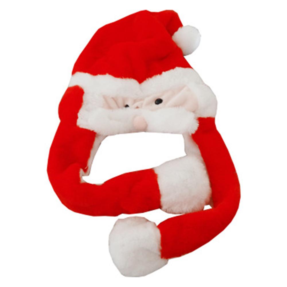 Cute Cartoon Pinch Ears Moveable Airbag Cap Warm Hat Santa Claus Elk for Christmas Decorative Props: Santa Claus