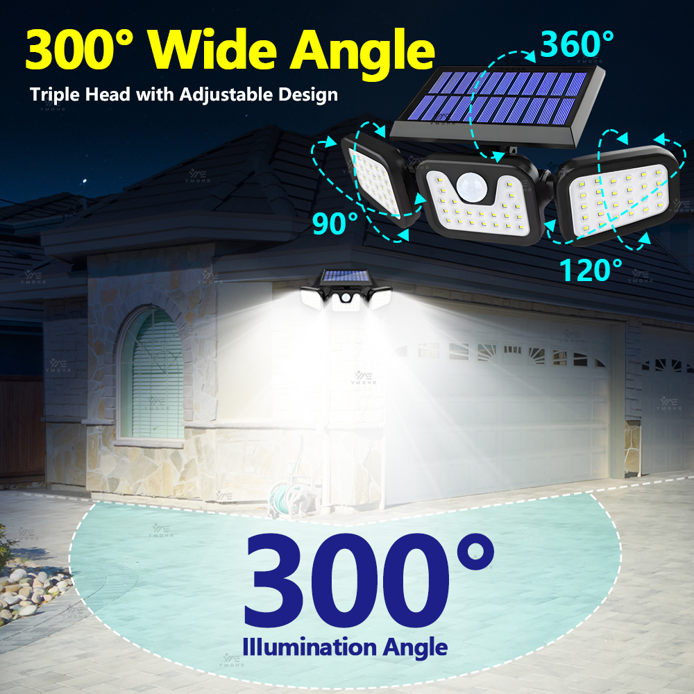 24000 mah krachtige solar buitenverlichting, split-solar led-lamp, waterdichte buitenlamp op zonne-energie, tuinlamp met bewegingssensor, wandlamp