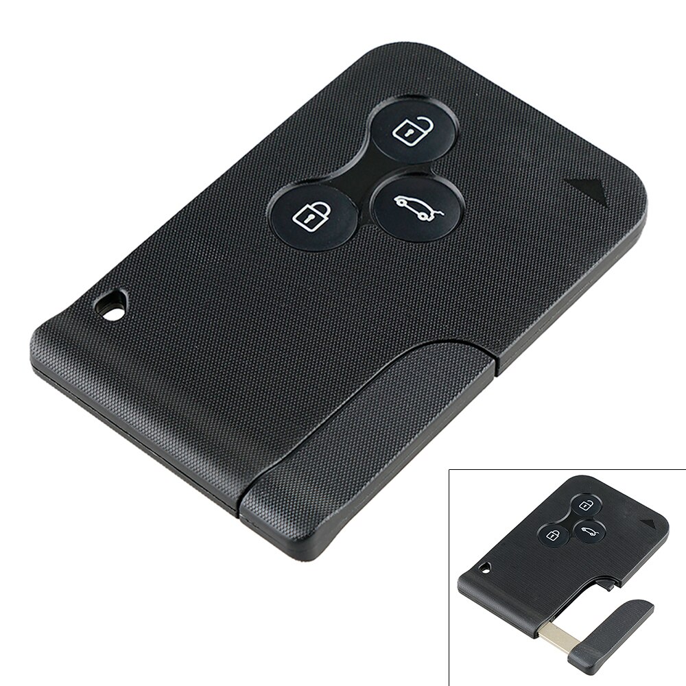 3 Knoppen Zwart Keyless Entry Vervanging Key Remote Fob Card Shell Case Remote Key Case Fit Voor Renault Clio Renault megane
