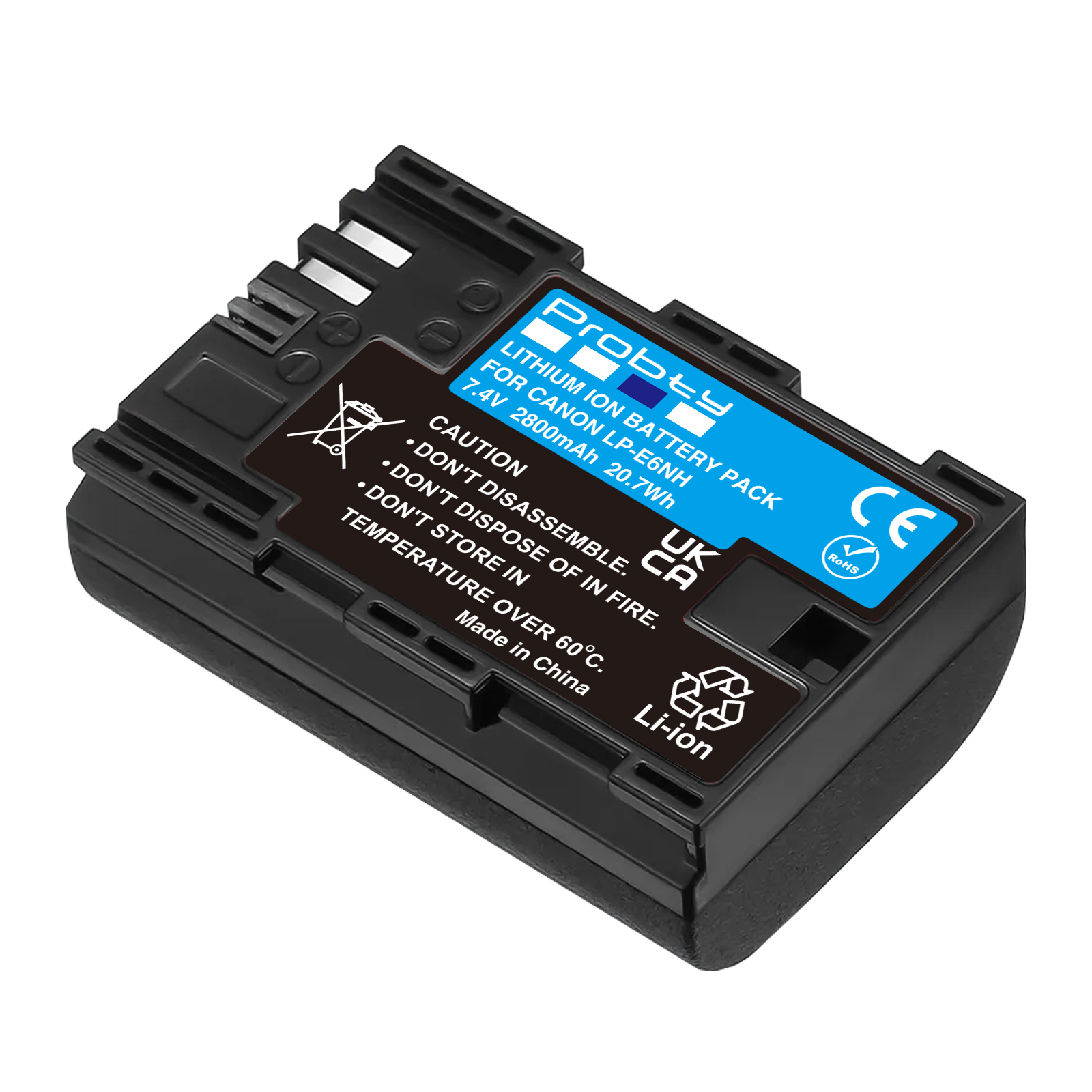 Batería LP-E6NH LPE6NH totalmente decodificada de 2800mAh para Canon LP-E6 5D mark III 7D M II EOS R5 R6 5DS, 5DS R, 6D, 6D 80D, 90D