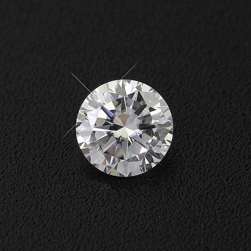 BOEYCJR 2 stks/partij 0.1ct 3mm D Kleur Ronde Briljant Geslepen Moissanite Losse Stenen VVS1 3E Uitstekende Cut Sieraden Maken steen