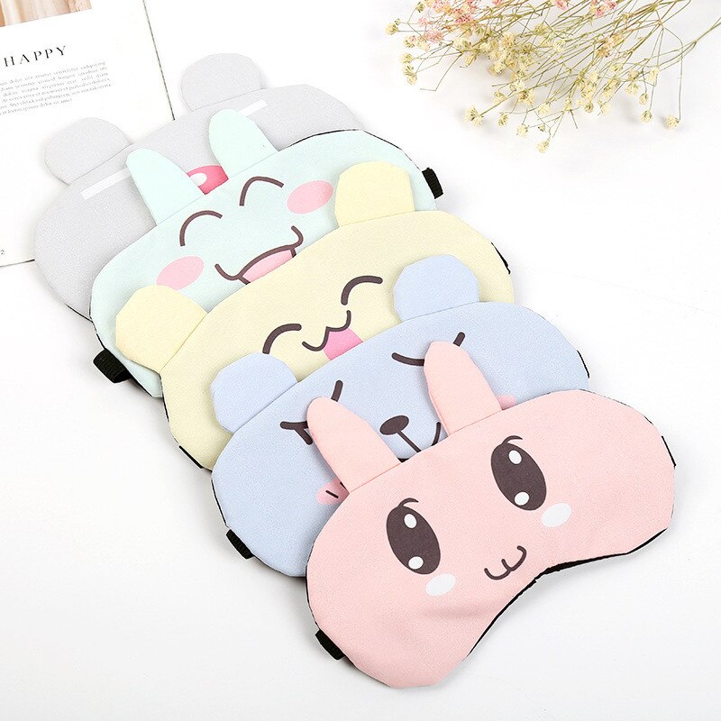 Cartoon Sleep Eye Mask Cute Funny Animal Eye Cover Sleeping Mask Kids Eye Shade Band Blindfolds Sleep Aids Travel Rest Eyepatch