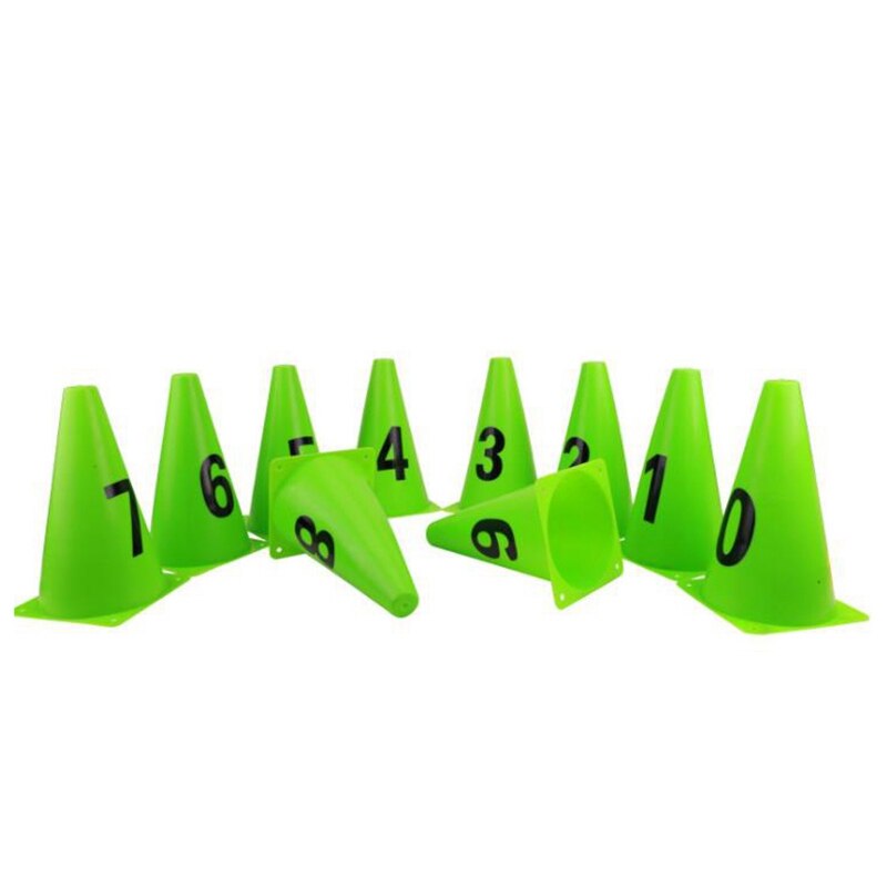 Soccer Training Cone 10 Pcs 23cm Soccer Training Marker Football Sign Bucket Road Cone Obstacles Roadblocks Soccer Sport: Default Title