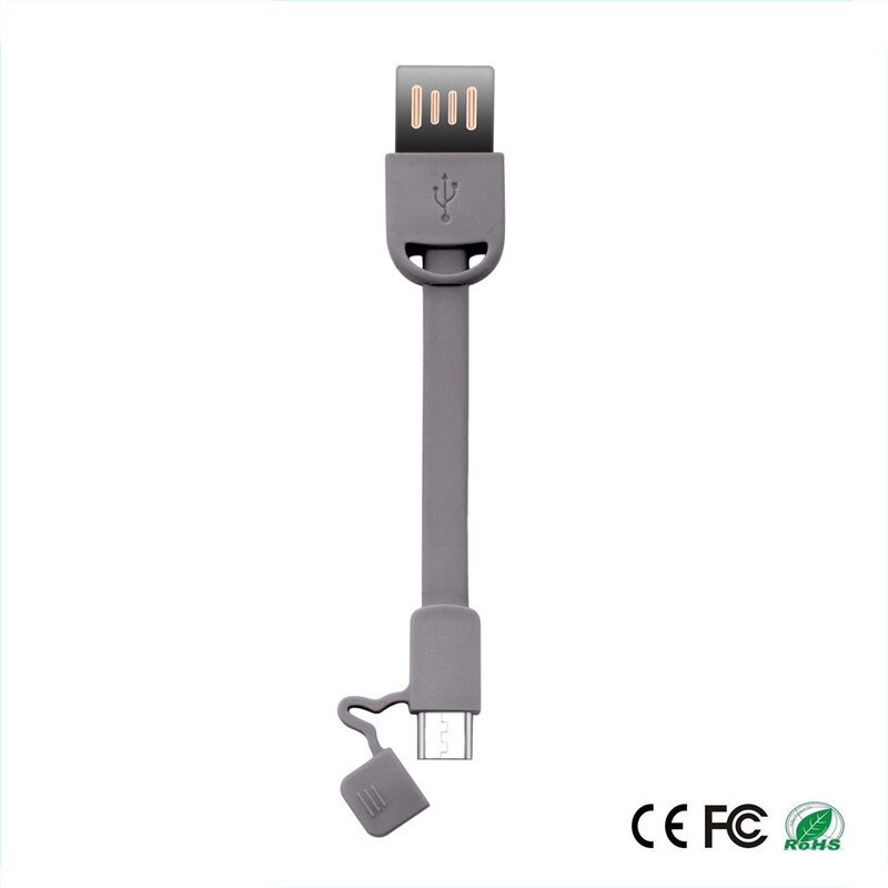 Mycket Mini Draagbare Usb Micro Usb Kabel 3A Snelle Oplaadkabel Sleutelhanger Sync Gegevens Oplaadkabel Voor Oneplus Ios Telefoon android