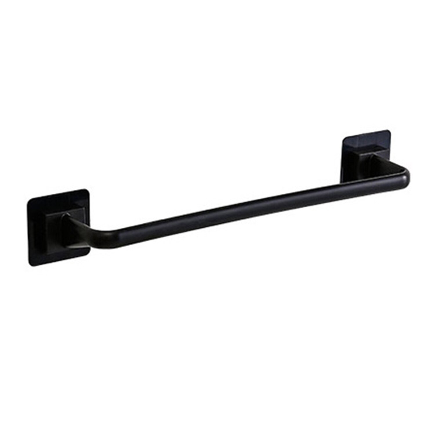 Zelfklevende Handdoek Houder Rek Wandmontage Handdoek Hanger Badkamer Handdoek Bar Plank Rolhouder Badkamer Accessoires: Black / 24cm