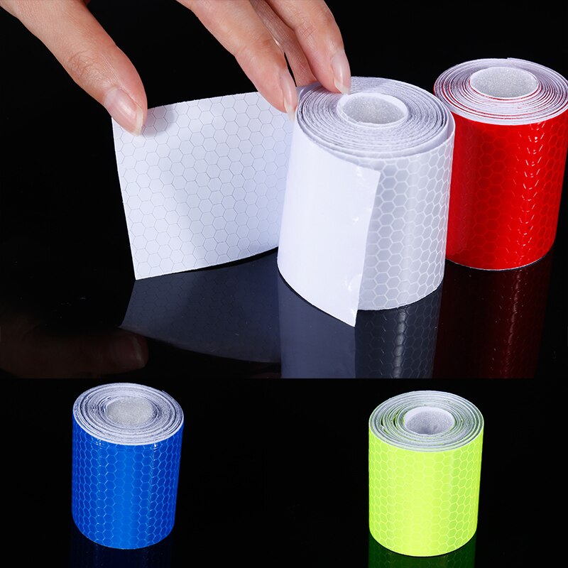 5cmx3m Reflective Bicycle Stickers Adhesive Tape for Bike Safety White Red Yellow Blue Bike Stickers Bicycle Accessories