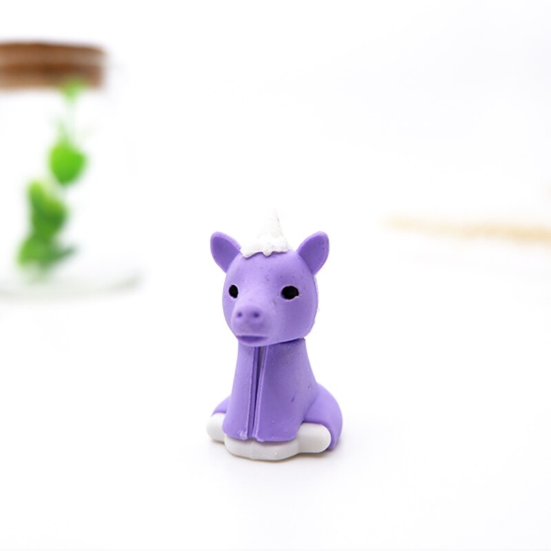 1pcs Cartoon lovely Unicorn eraser children Learning stationery kawaii school supplies papelaria for kids