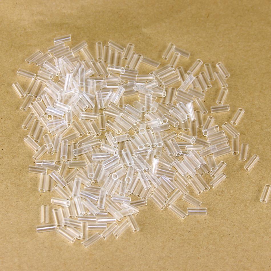 Transparent Heat Shrink Tubes Adhesive 500pcs Hair Extensions Tools 3.5*10mm Cold Fusion Hair Accessories Tools For I Tip Hair