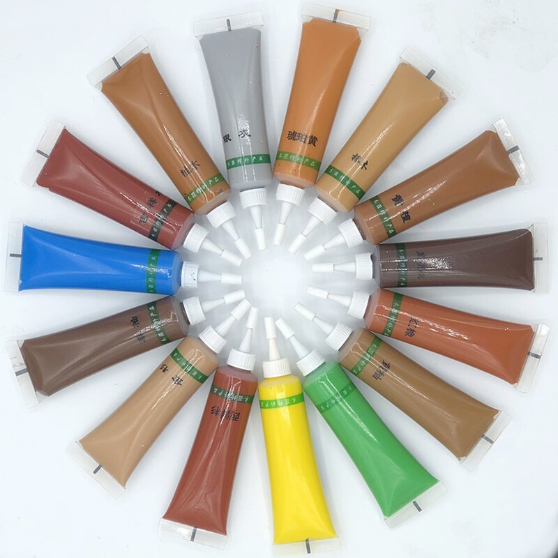 Furniture Scratch Fast Remover Solid Wood Furniture Refinishing Paste Repair Paint Floorgold rubber Colors 18g Pen Paste Repair