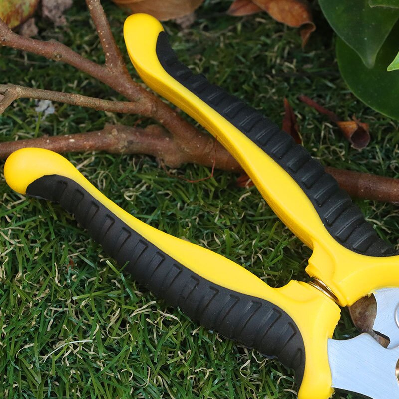Tijeras de podar para jardín cortabordes de árboles de 7,5 pulgadas, herramienta ergonómica de jardinería, tijeras de podar manuales antideslizantes para ahorro de trabajo, ramas de árbol