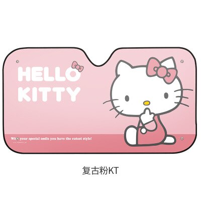 Auto parasol Kitty Cat sol sombra parasol de parabrisas de coche cubre bloque parasol delantero Auto protección UV cortina accesorios de coche: KT02