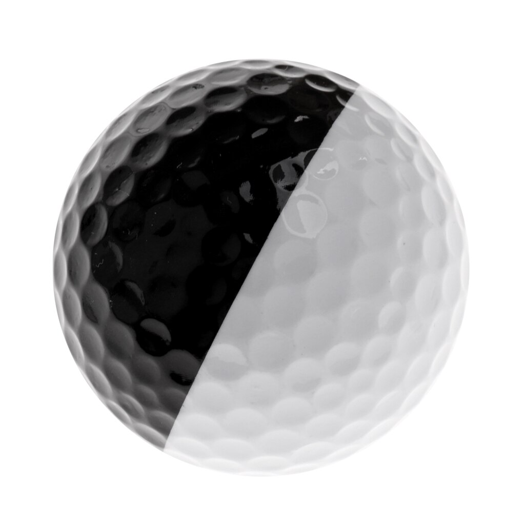 Golf Ball - Golf Training Rubber Balls Practice Ball Black & White