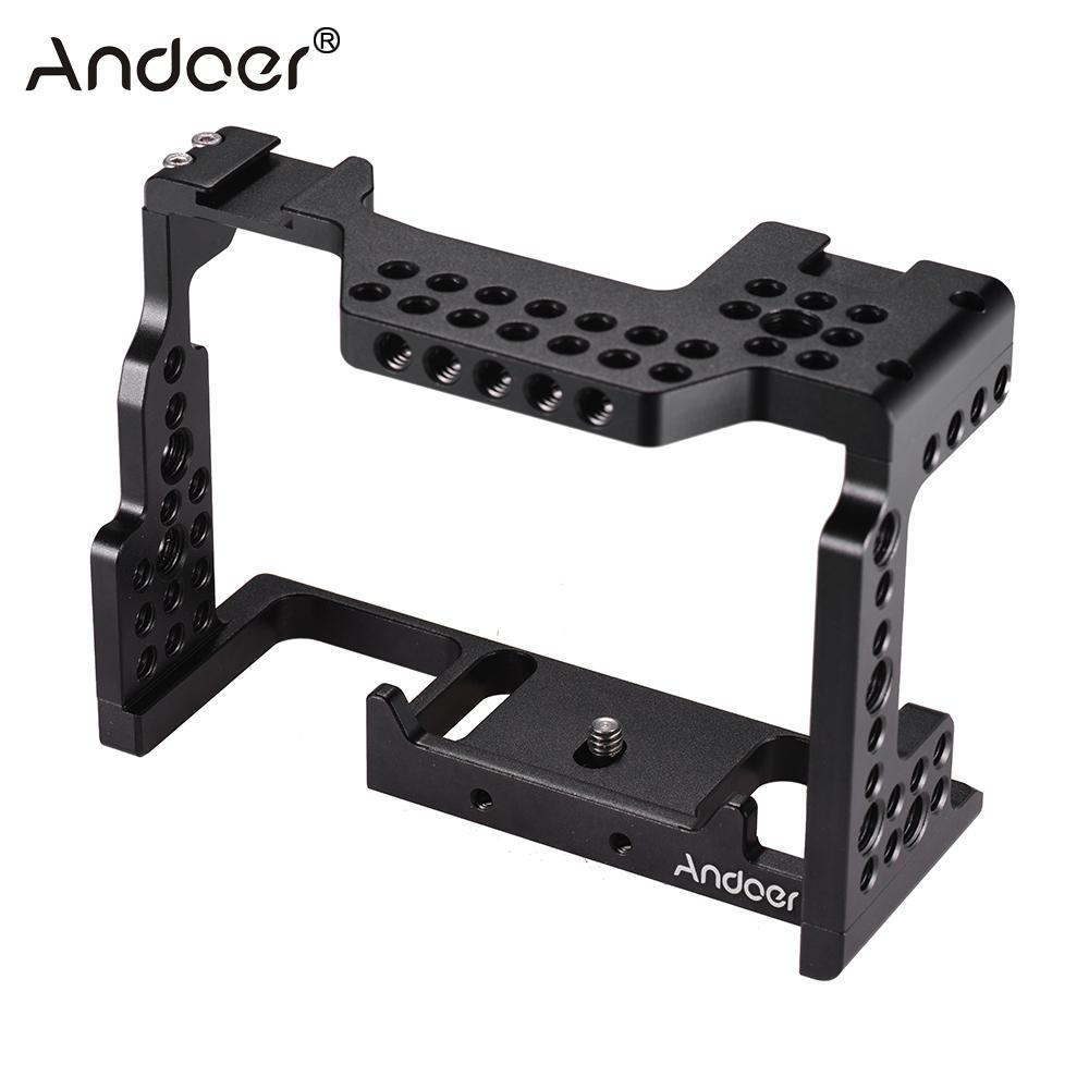 Andoer Video Film Movie Maken Stabilizer Aluminium 1/4 &quot;Schroef Camera Kooi voor Sony A7II/A7III/A7SII /A7M3/A7RII/A7RIII