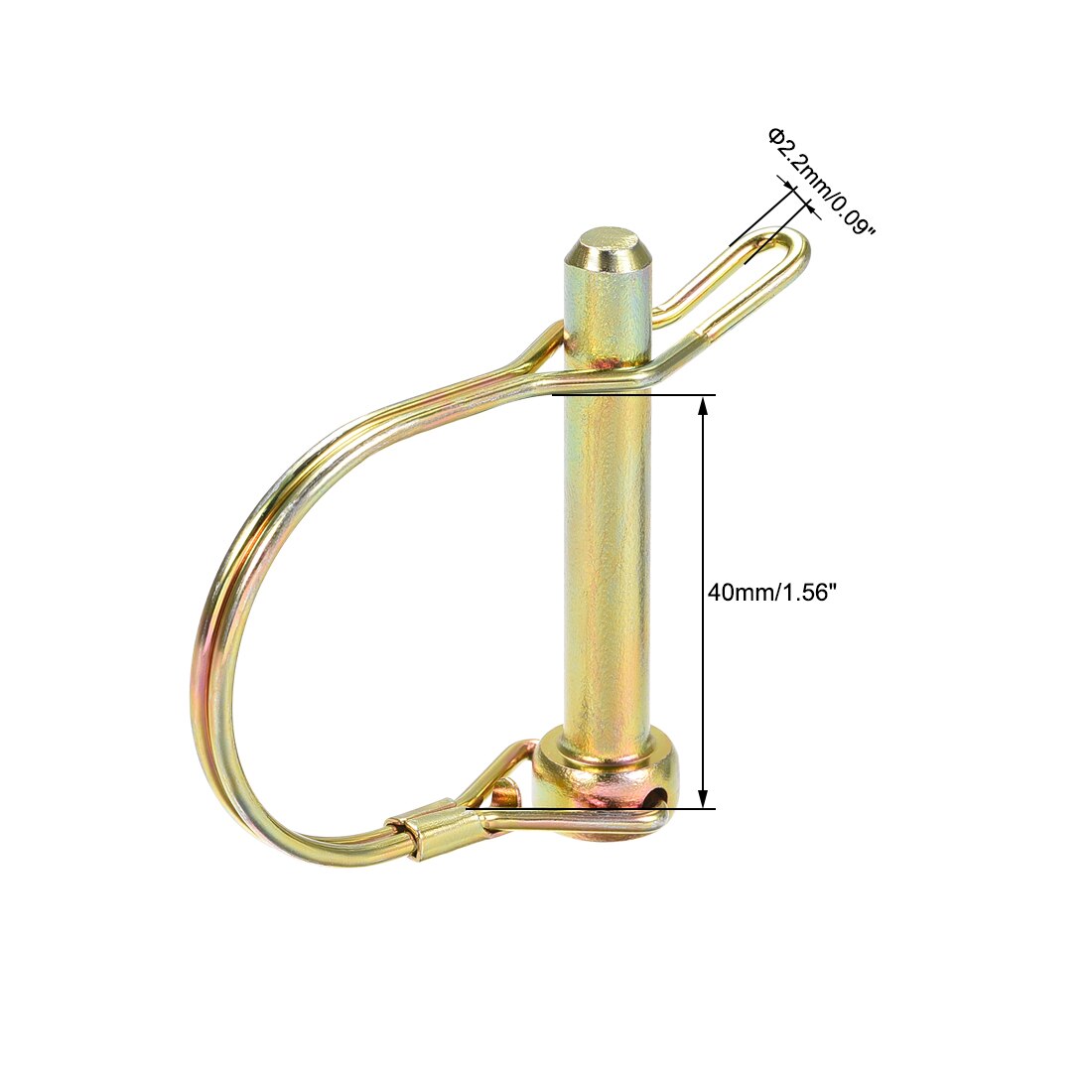 uxcell Shaft Locking Pin w Ear 8mmx50mm Coupler Pin for Farm Trailers Lawn Arch 5Pcs