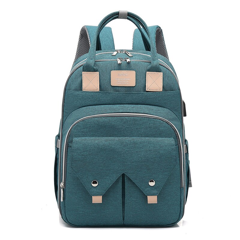 Stijl Luiertas Multifunctionele Grote Volume Mother 'S Tas Usb Oplaadbare Verpleging Rugzak
