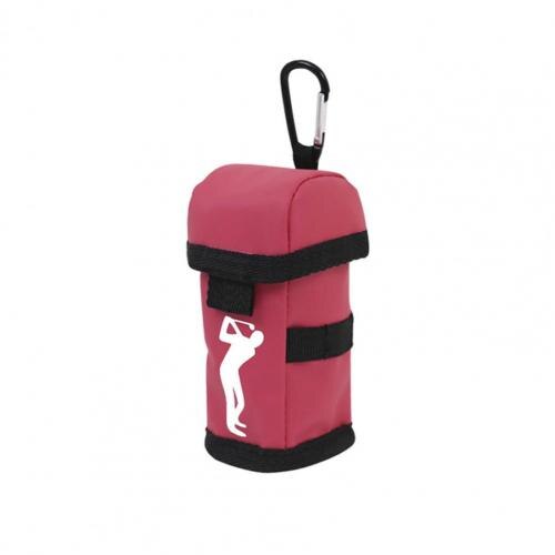3 Golf Ball Holder Pouch Quick Access Moisture-proof Stylish Soft Golf Ball Protective Storage Bag for Golf Ball: Red