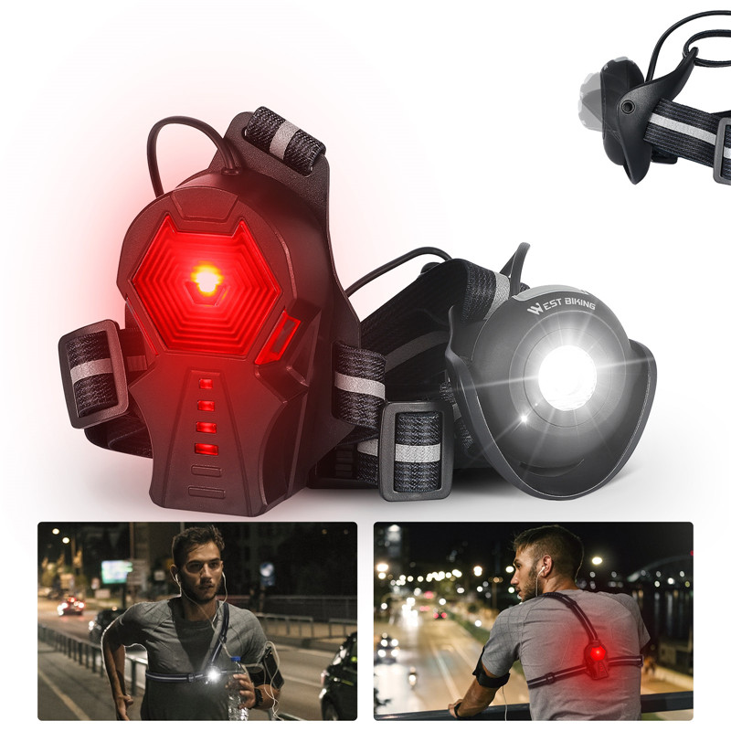 WEST BIKING-luz frontal de pecho para correr, lámpara de advertencia de 2200mAh con carga USB, para ciclismo, pesca, senderismo y Camping: Type 304