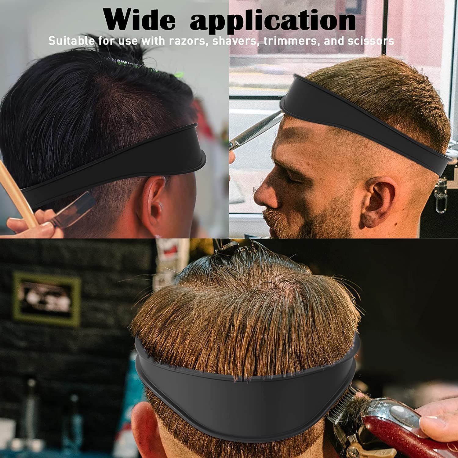 Regla para recortar el cabello DIY para hombres, diadema curva, regla para estilizar, peine de peluquero, herramientas para Barba, Herramienta de Peinado