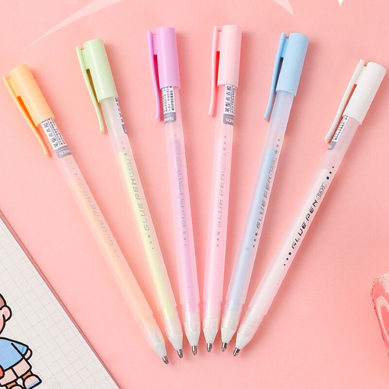 Colors Portable Pen Shape Glue Multi-function Adhesive Student DIY Office Accessories School Supplies Korean Stationery