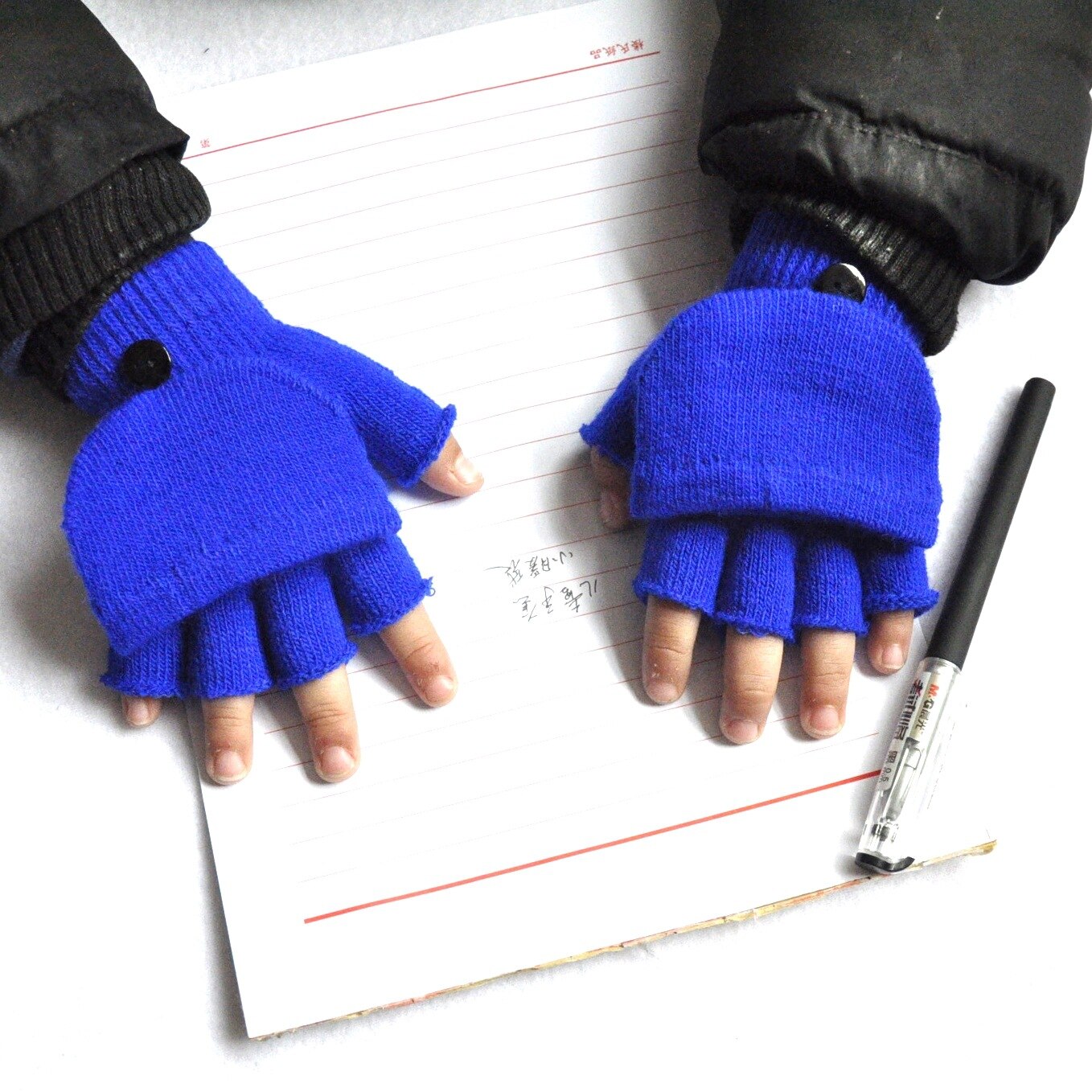 Gants à rabat pour enfants de 4 à 9 ans, mitaines tricotées chaudes d&#39;hiver pour bébés filles et garçons, directe KF196