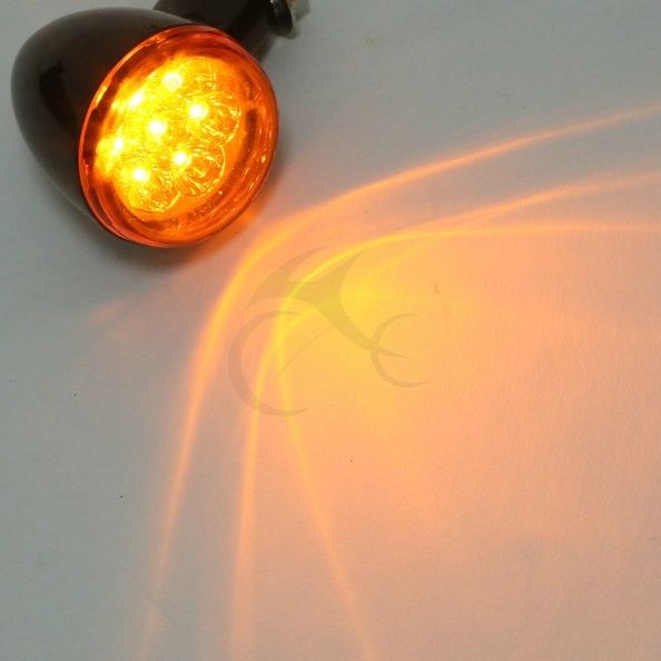 Motorcycle Rear Amber LED Turn Signals Lights Bracket Indicate Light For Harley Sportster XL Iron 883 1200 1992