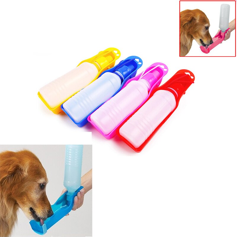 DIDIHOU, 1 botella de agua de policarbonato para perros, 250ml, botella portátil plegable para beber, Bol para beber al aire libre para viajar