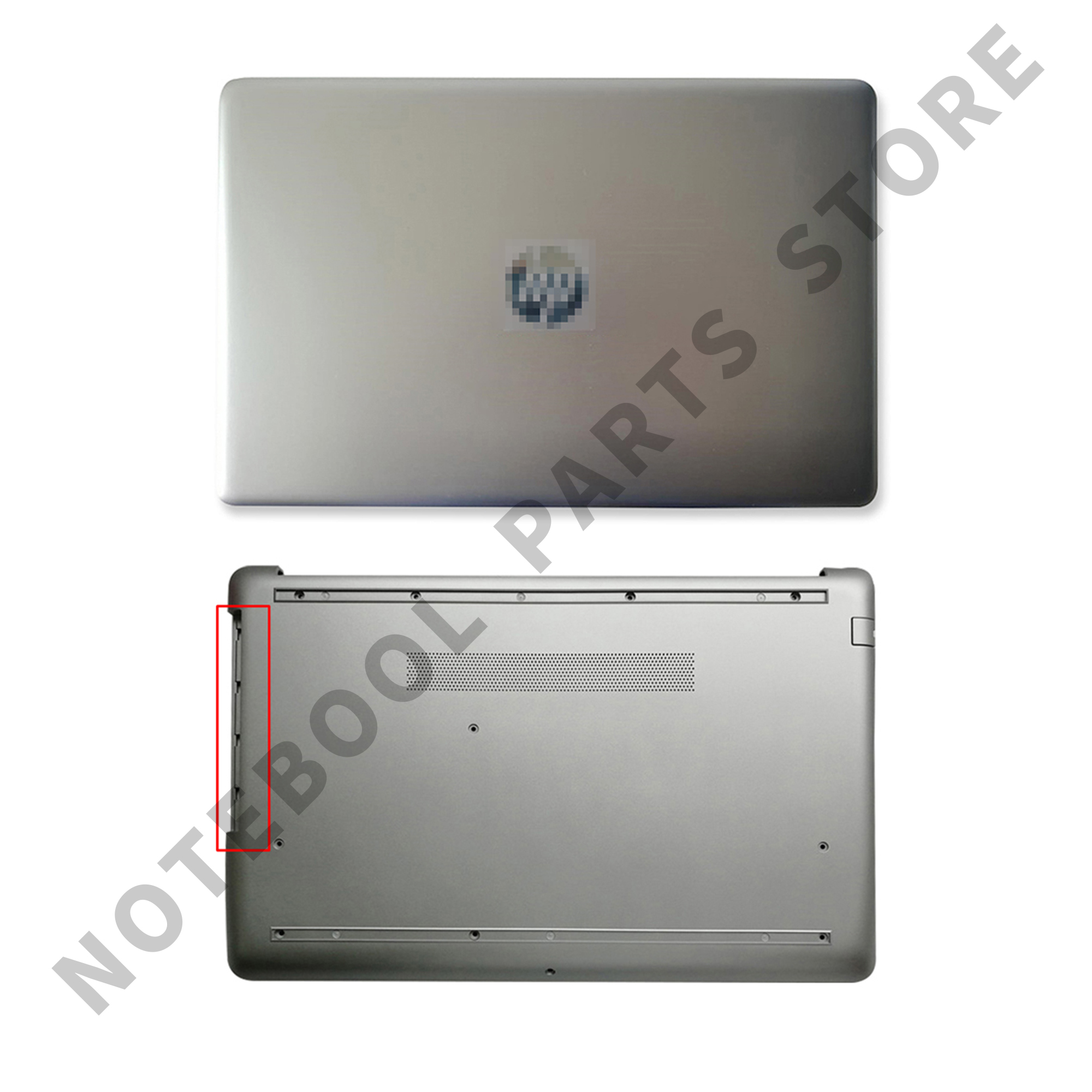 Laptop Lcd Back Cover/Front Bezel/Scharnieren/Palmrest/Bottom Case Voor Hp 15-DA 15-DB 250 g7 255 G7 Top Case Zilver: AD Cover-2