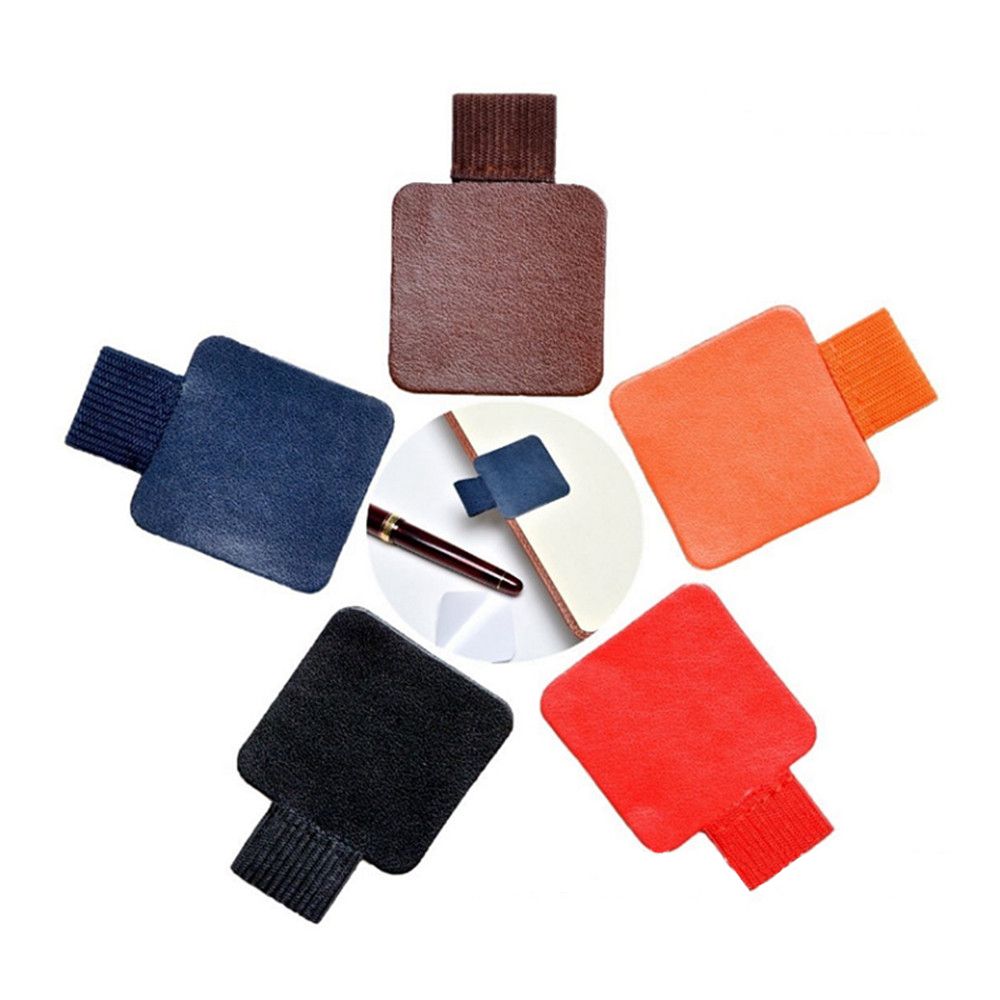 Porte-crayon en cuir PU auto-adhésif, 2 pièces, boucle élastique, pince à crayon, organisateur de papeterie pour carnet de notes, Journal planificateurs