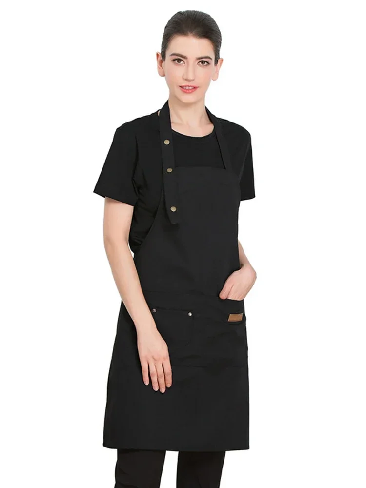 Delantales de cocina impermeables para mujer y hombre, delantal de trabajo de Chef para cocinar a la parrilla, disfraz de Chef para mujeres y hombres