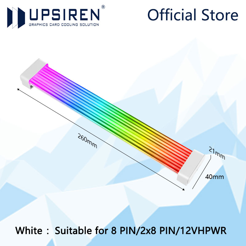 UPSIREN Bendable ARGB Light Board,Suitable For Graphics Card 24pin/8pin/2x8pin/12VHPWR/Motherboard Decorative light strip: pink