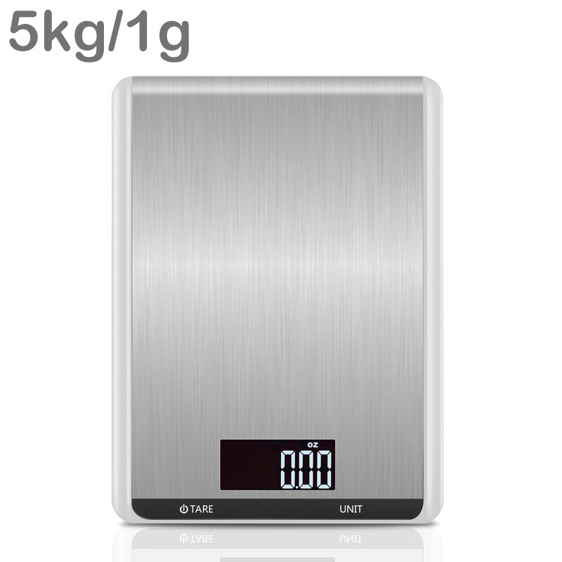 Junejour Rvs Digitale Keukenweegschaal Elektronische Weegschaal Voedsel Bakken Schaal Lcd Backlight Display Digitale Keukenweegschaal: white 10kg 1g