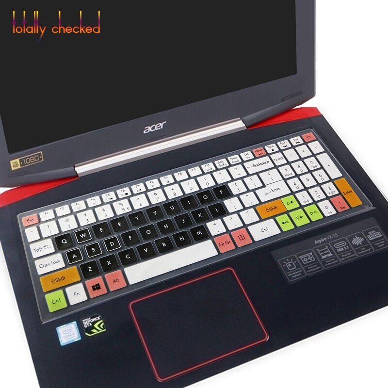 Laptop keyboard cover hudbeskytter til acer predator helios 300 ph315-52 vx15 an515-42 an515-51 an515-52 an515 15.6 inch: Candyblack