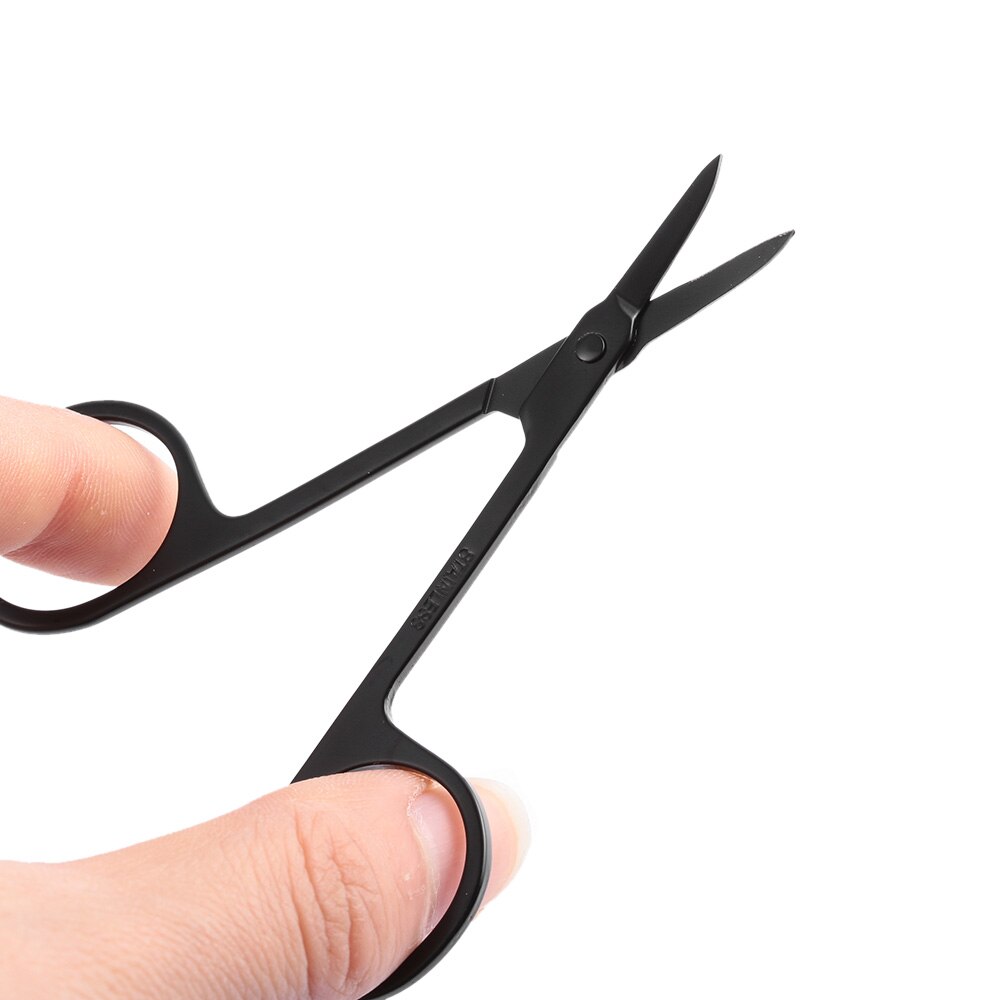 Tijeras de maquillaje de punta redonda de acero inoxidable, utensilio para recortar el pelo de las cejas, cuidado Personal, novedad, 1 ud.
