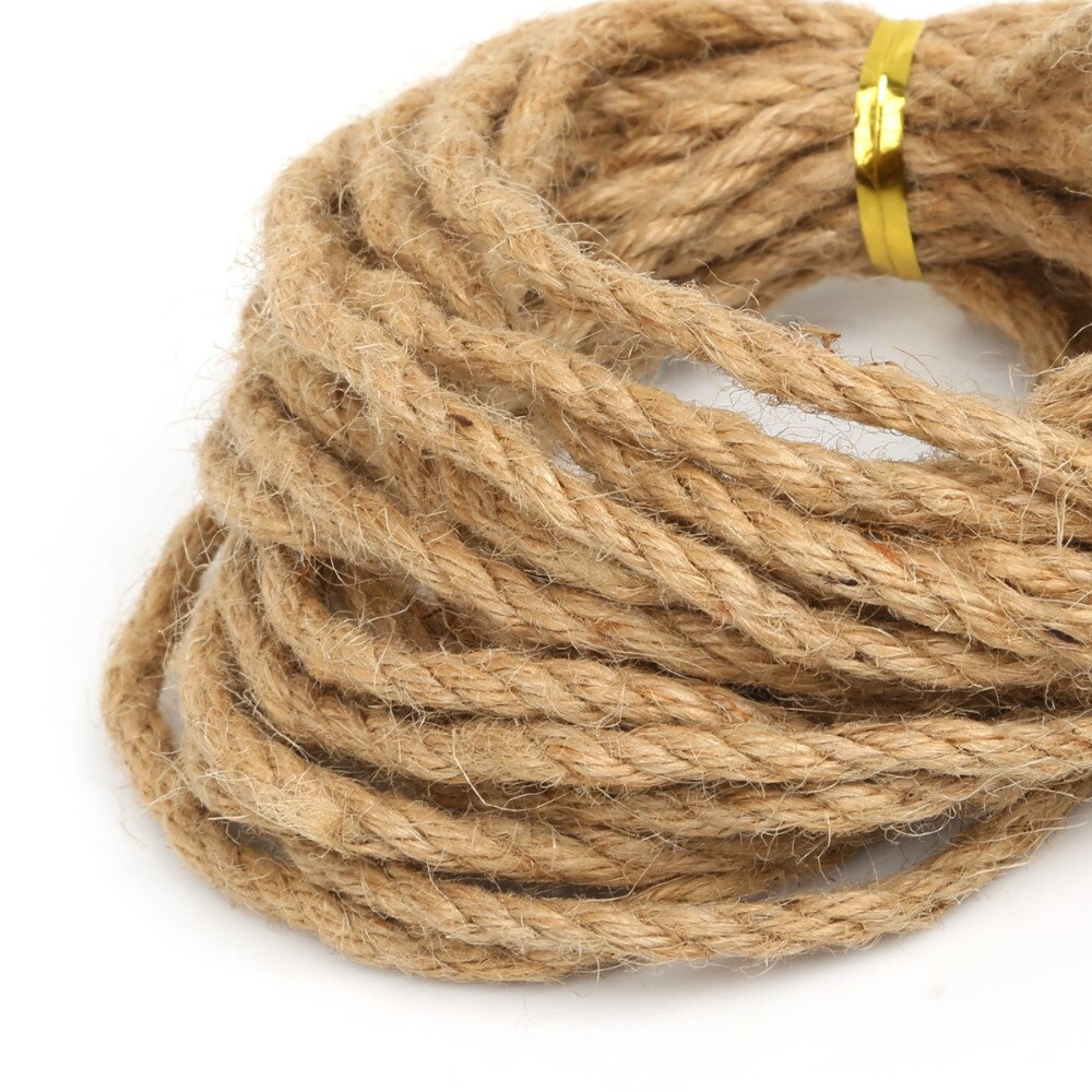 5m/ parti natur hessian jute garn reb 2/4/6mm jute bånd til diy rustik bryllup jul fest dekoration tilbehør