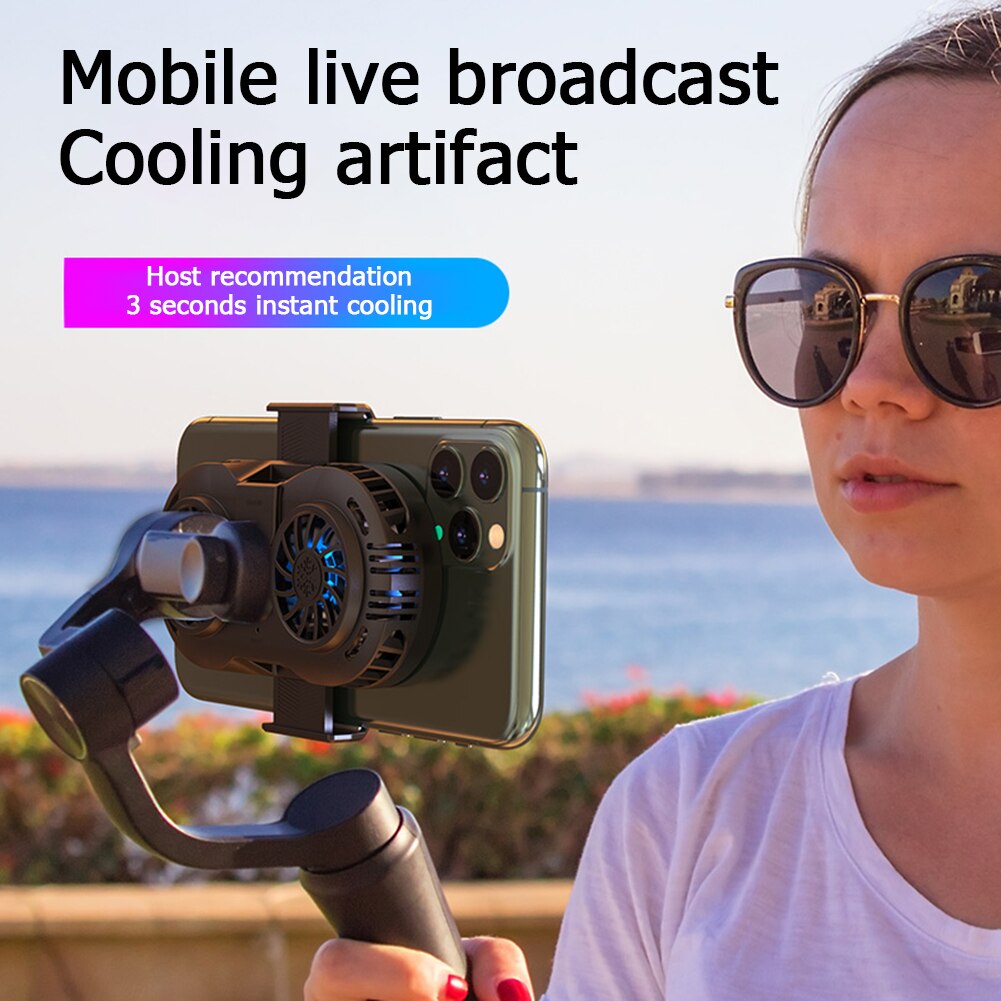 Portable USB Mobile Phone Cooler Radiator Dual Fan Universal Gaming Smartphone Holder Heat Sink Gamepad Controller Cooling Pad