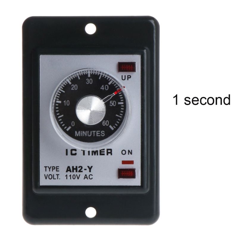 Power On Delay Timer High Accuracy Time Relay Device 1/10/30 Seconds 10/30 Minutes AC 110V AH2-Y: 1S