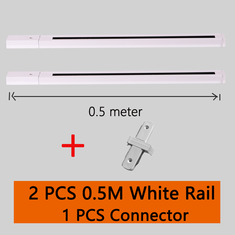 Spoorverlichtingsarmaturen Trackl Bar 0,5 m 2-draads railconnectorsysteem Universele railverlichtingsarmatuur voor led-spotplafondlamp: Lichtpaars