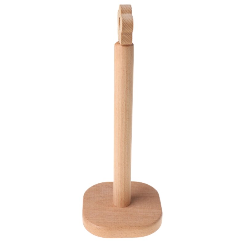 Wooden Kitchen Roll Holder roll Stand Wood Kitchen Paper Towel Roll Holder U7EA
