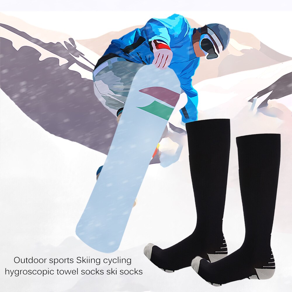 1 Paar Ski Sokken Thermische Sokken Winter Lange Warme Compressie Sokken Ski Wandelen Snowboarden Anti-Slip Sokken Voor Outdoor sport